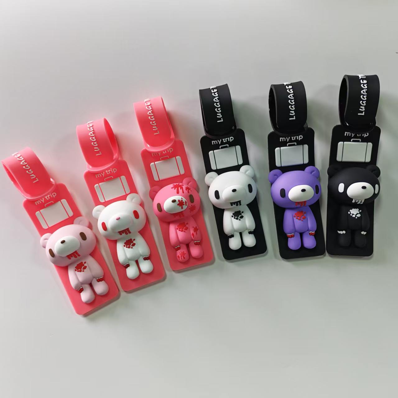 Travel Accessories Luggage Straps - Cute Cartoon Bear Silicone Luggage Tag,
