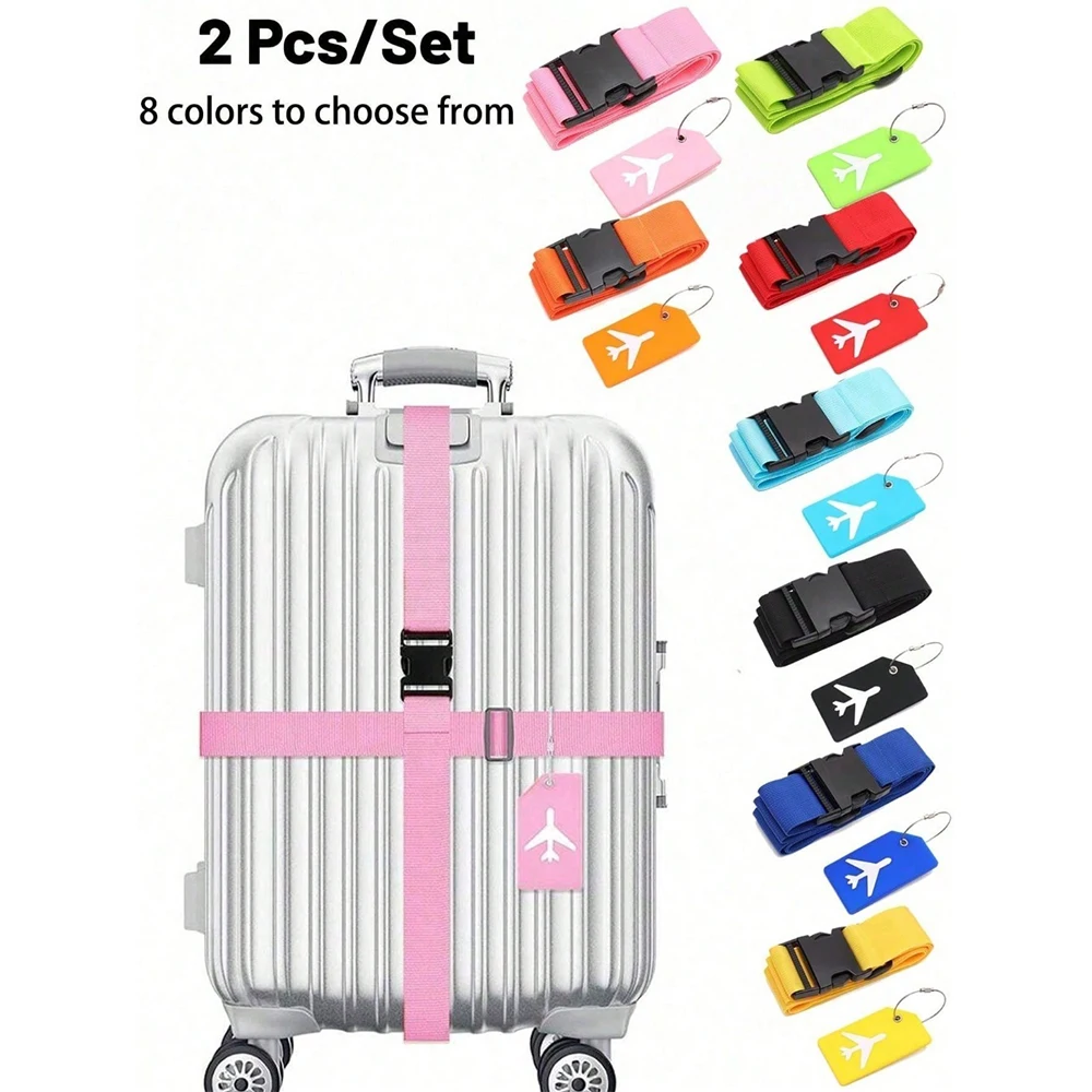 Travel Accessories Luggage Straps - Luggage Strap Set with Luggage Tag
