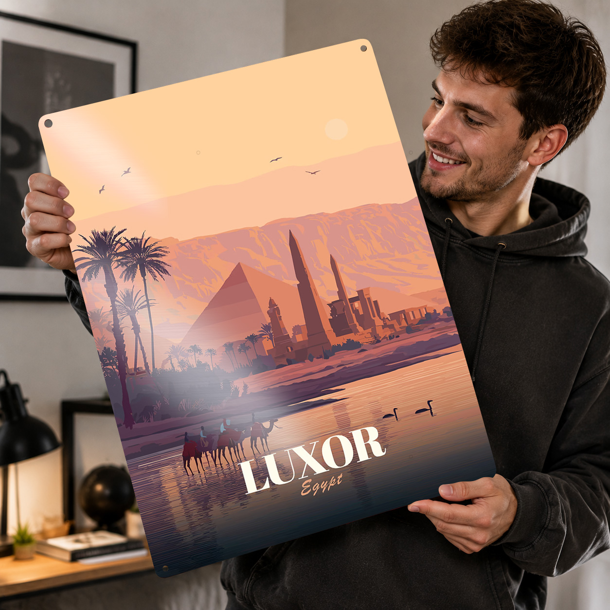 Travel Accessories Egypt - Luxor Egypt Travel Metal Poster Perfect