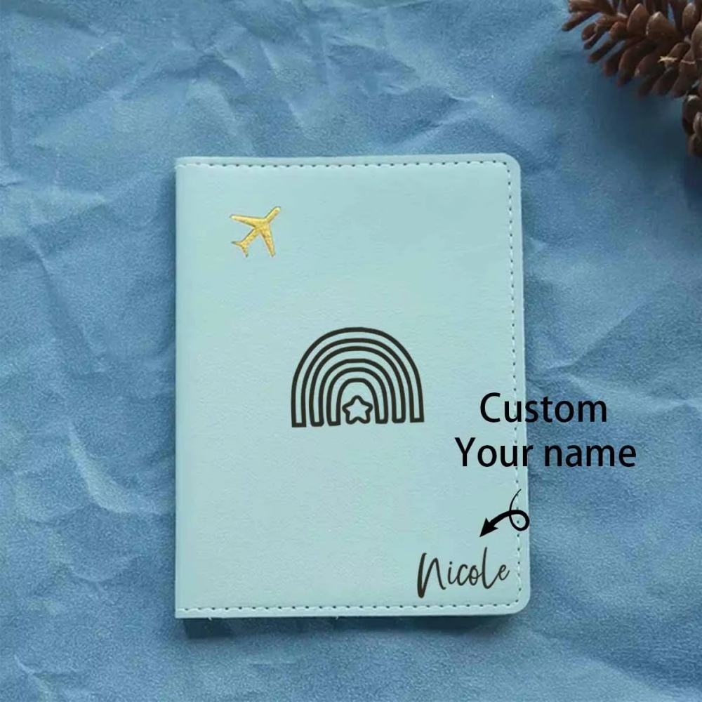 Travel Accessories Meaning - Personalized Name Passport Cover,Leather Style Passport
