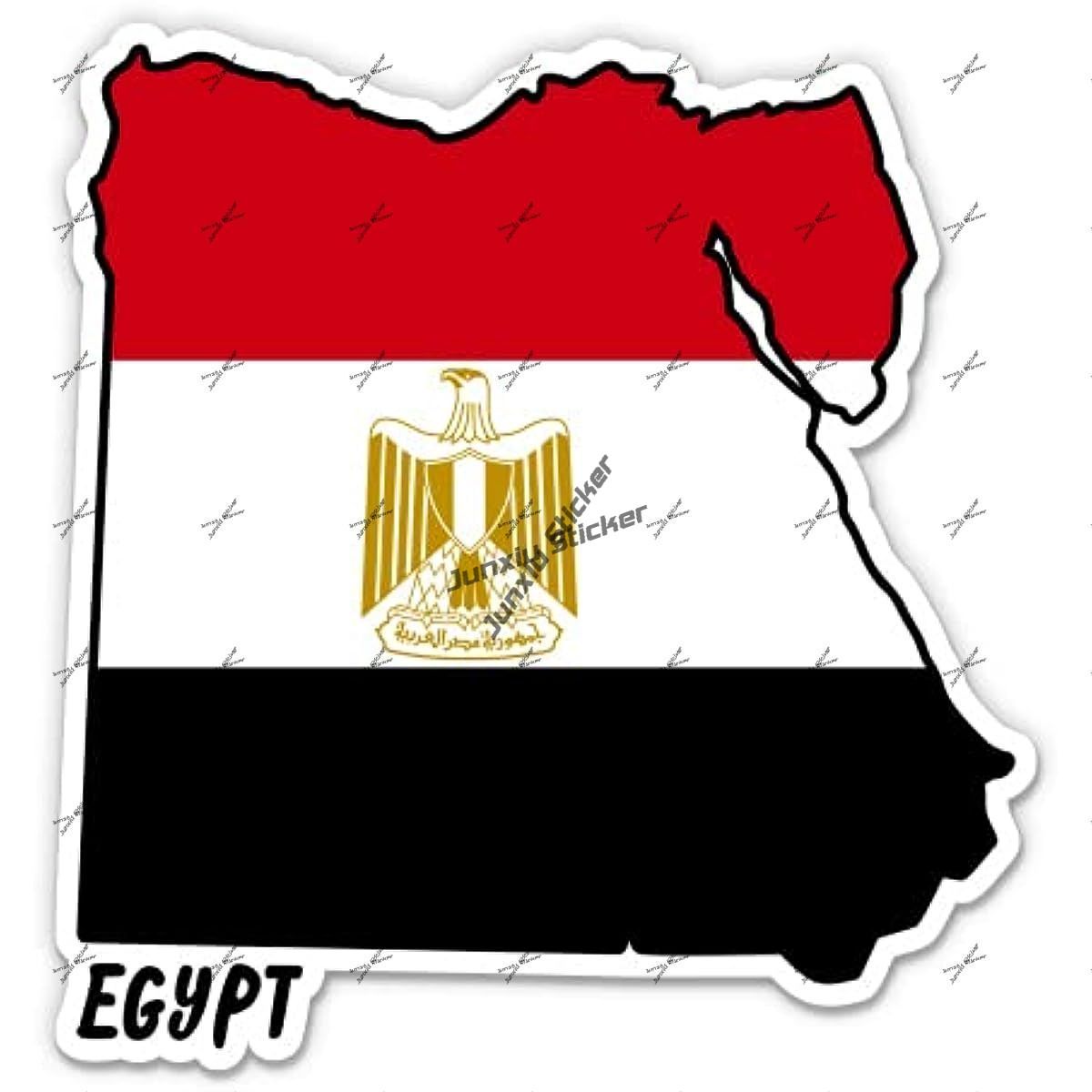 Travel Accessories Egypt - Egypt Decal Egypt Map with Flag