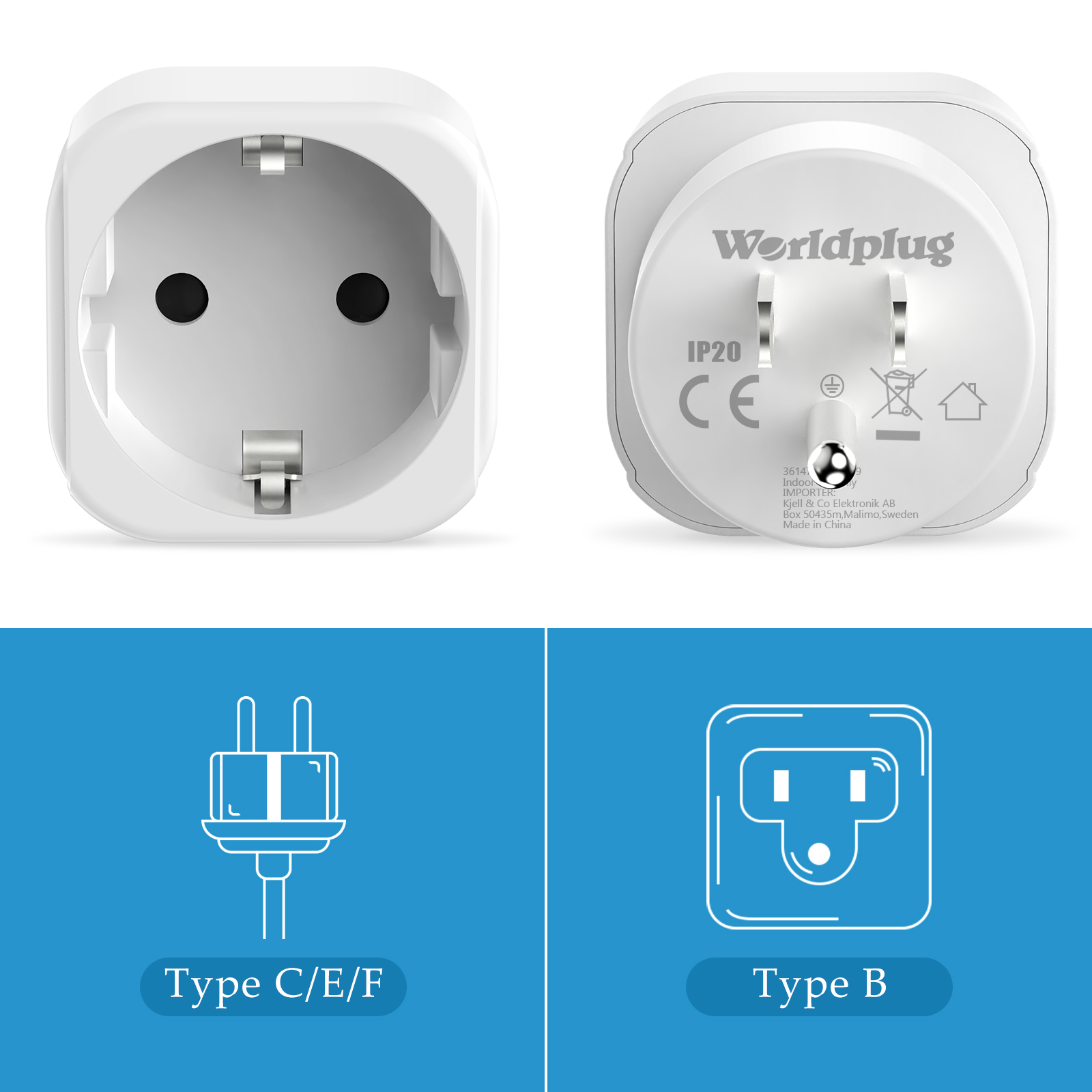 USA Travel Adapter, EU to US T - Travel Accessories Canada recension och pris