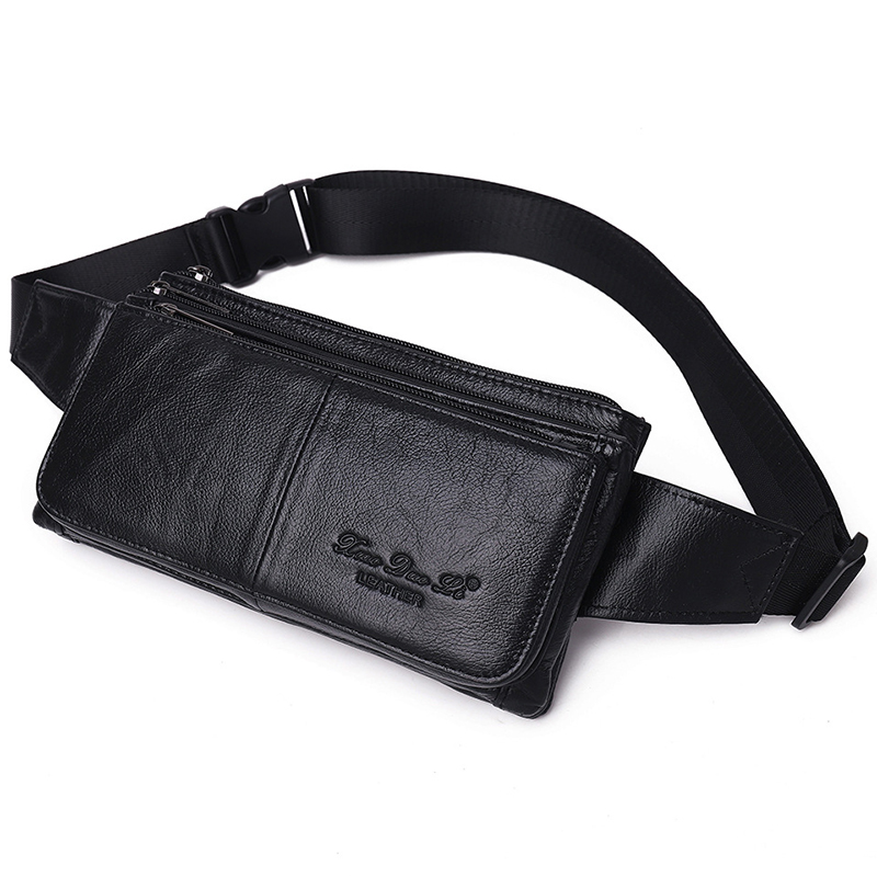 Men Waist Fanny Pack Belt Hip  - Travel Accessories Leather recension och pris