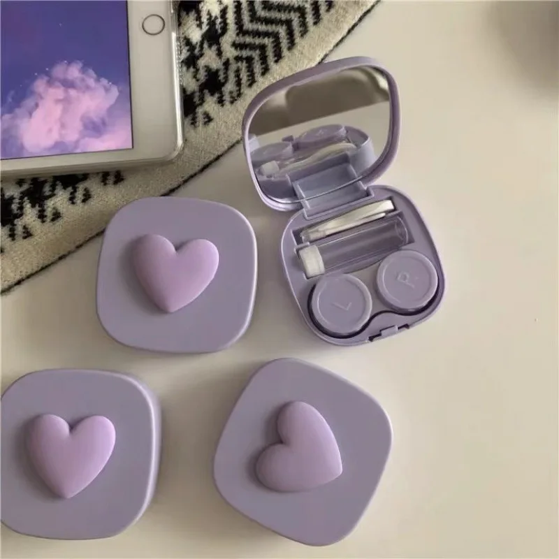Purple Heart Contact Lens Case - Travel Accessories Kit For Women recension och pris