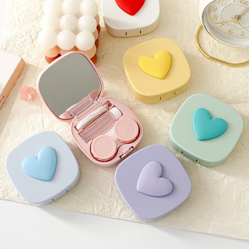 Heart Contact Lens Case with M - Travel Accessories Kit For Women recension och pris