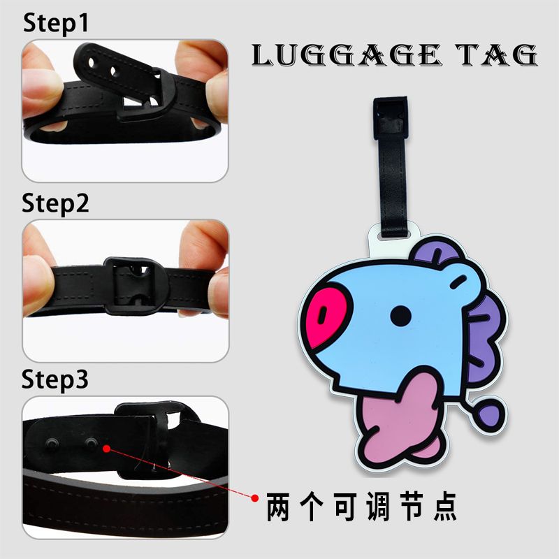 BT21 cartoon cute keychain Kaw - Travel Accessories Set recension och pris