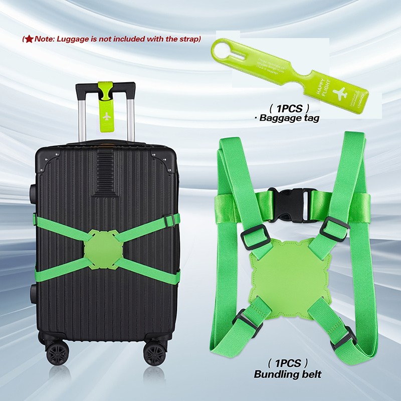 2-Piece Luggage Strap Set + Lu - Travel Accessories Luggage Straps recension och pris