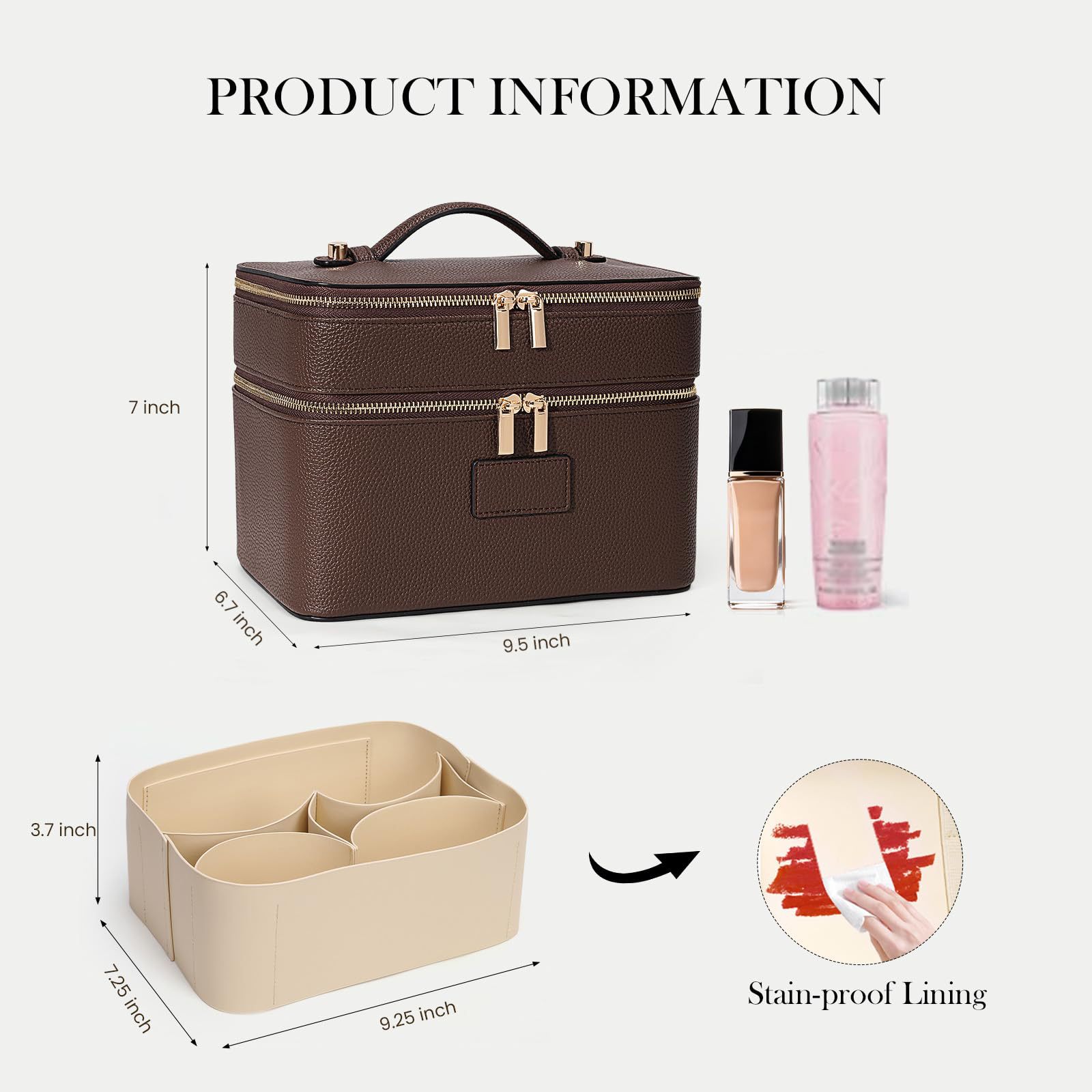Large Capacity Double-layer Lu - Travel Accessories Leather recension och pris