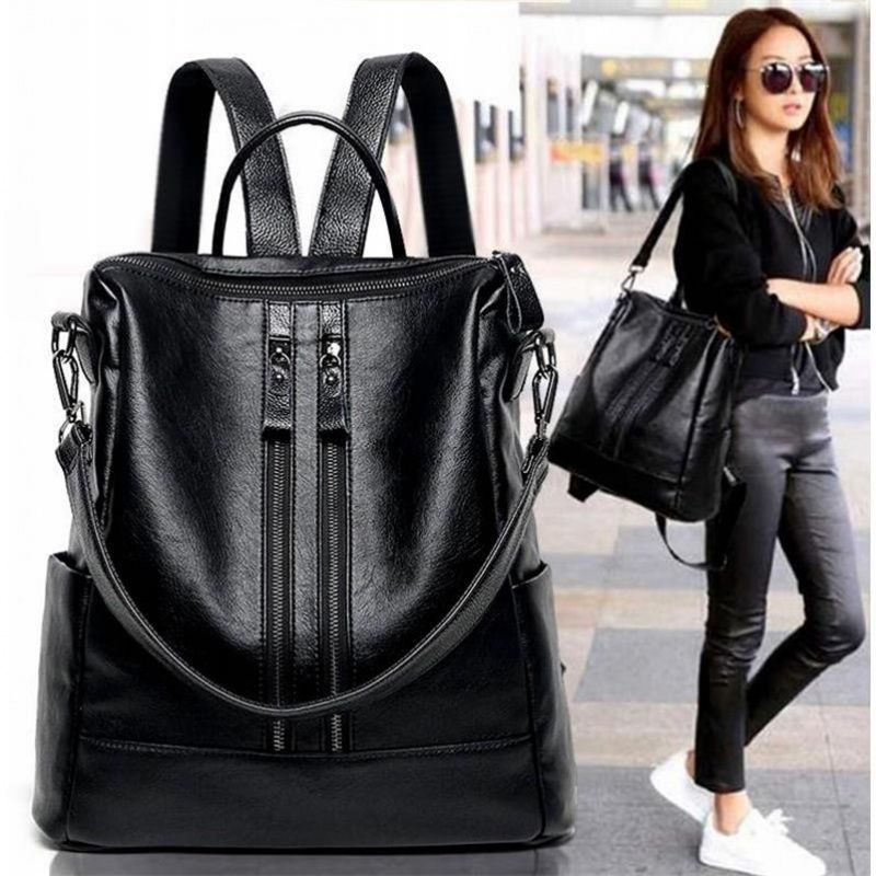 Women Soft Leather Backpack Sc - Travel Accessories Leather recension och pris