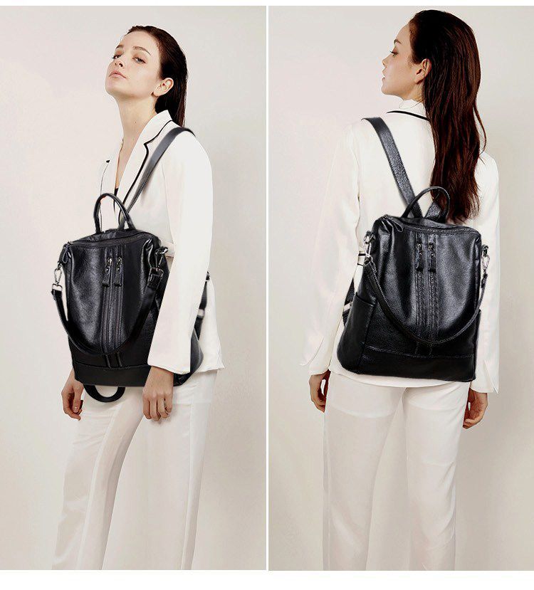 Women Soft Leather Backpack Sc - Travel Accessories Leather recension och pris