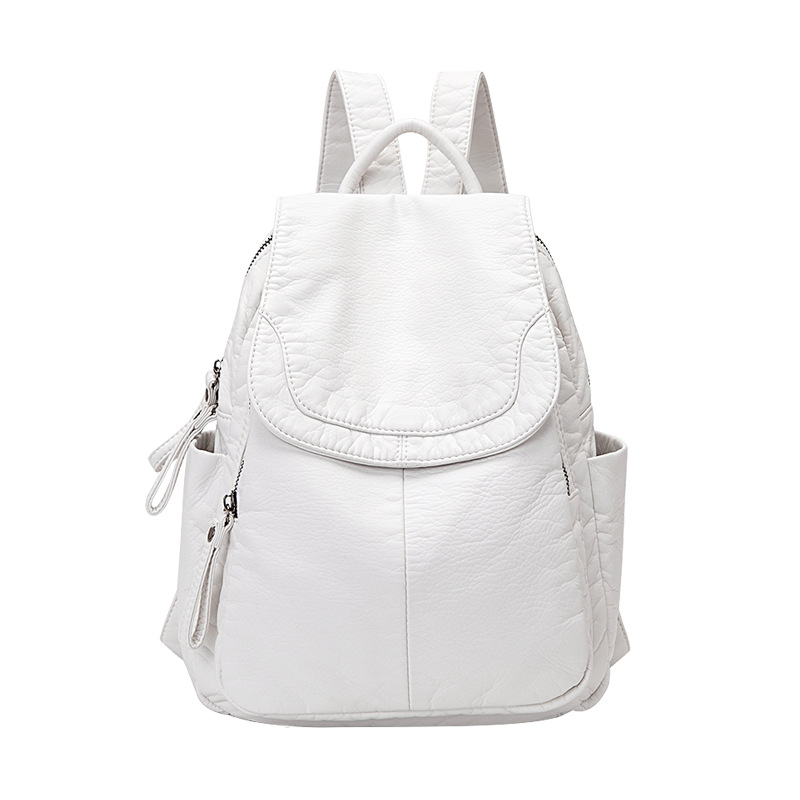 Women's Backpack White Washed  - Travel Accessories Leather recension och pris