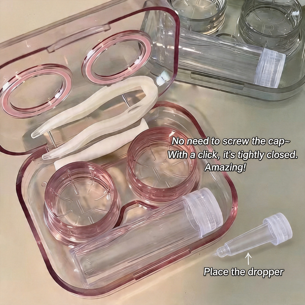 KLASSNUM Cute Contact Lens Cas - Travel Accessories Kit For Women recension och pris