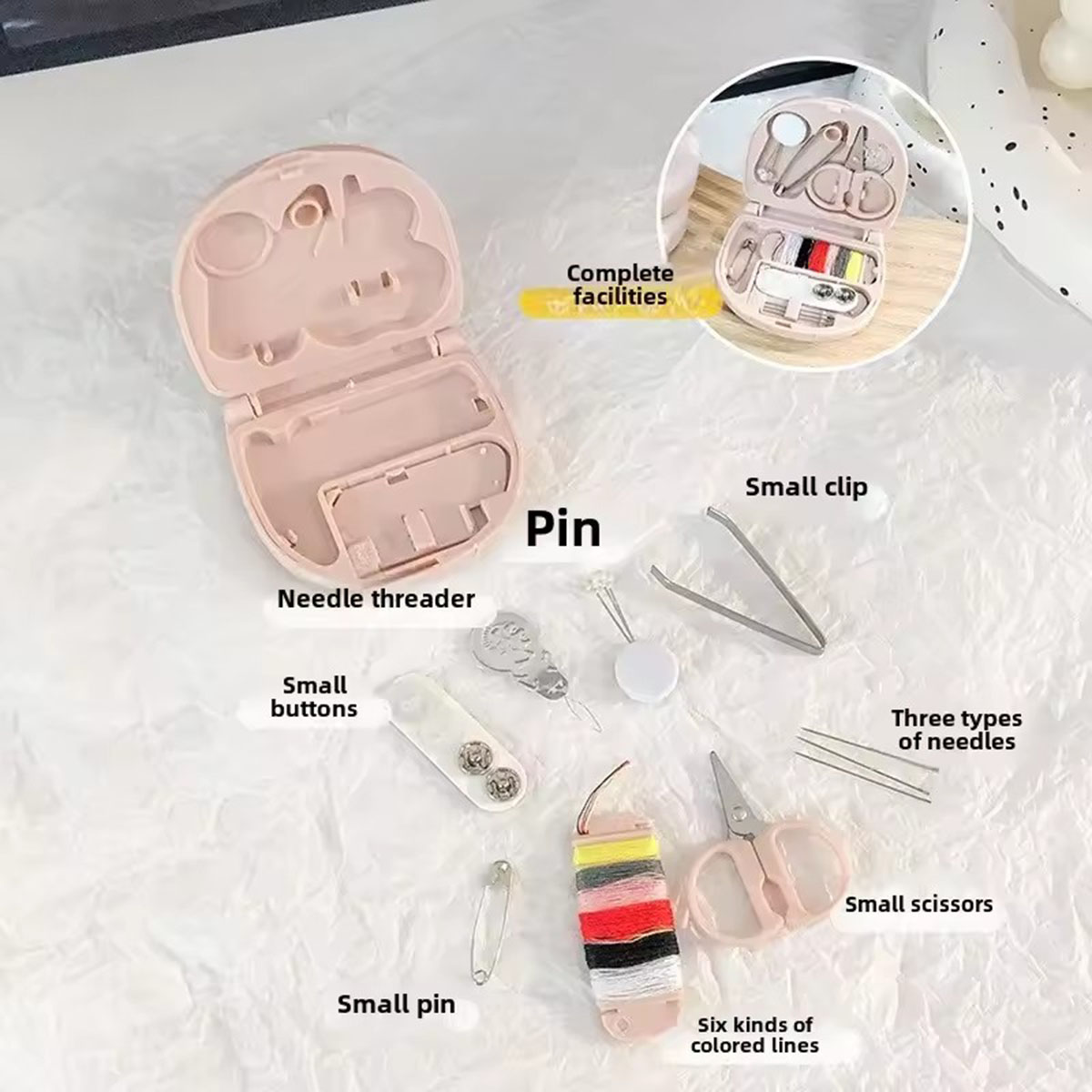 Mini Manual Sewing Machine Kit - Travel Accessories Kit For Women recension och pris